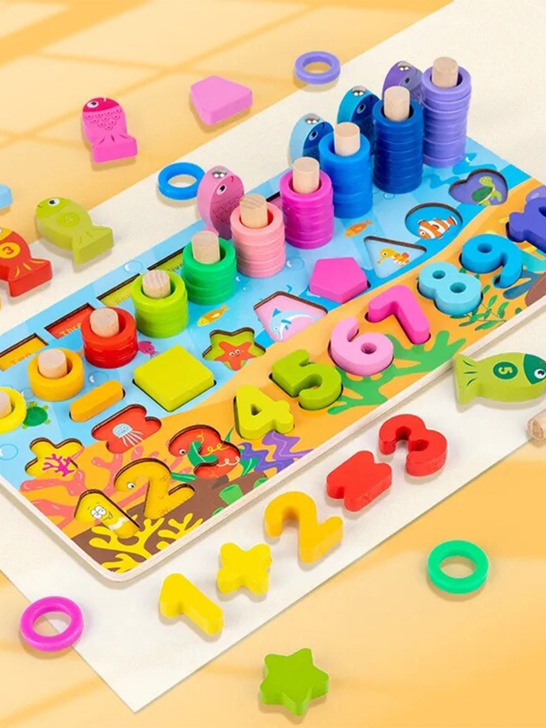 Buy CHOCOZONE Numbers Shapes Cognitive Math Toy - Learning And ...