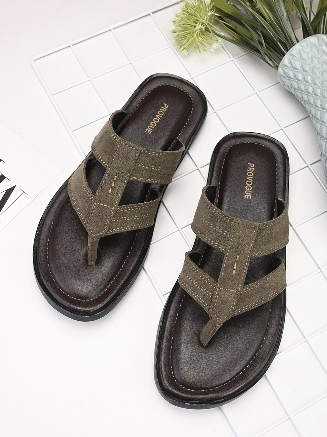 provogue men brown sandals