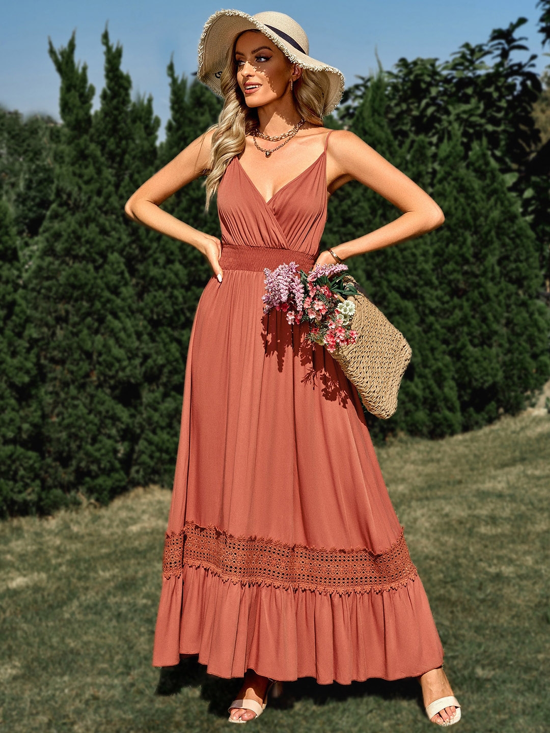 Buy StyleCast Embellished Shoulder Straps Maxi Dress - Dresses for ...