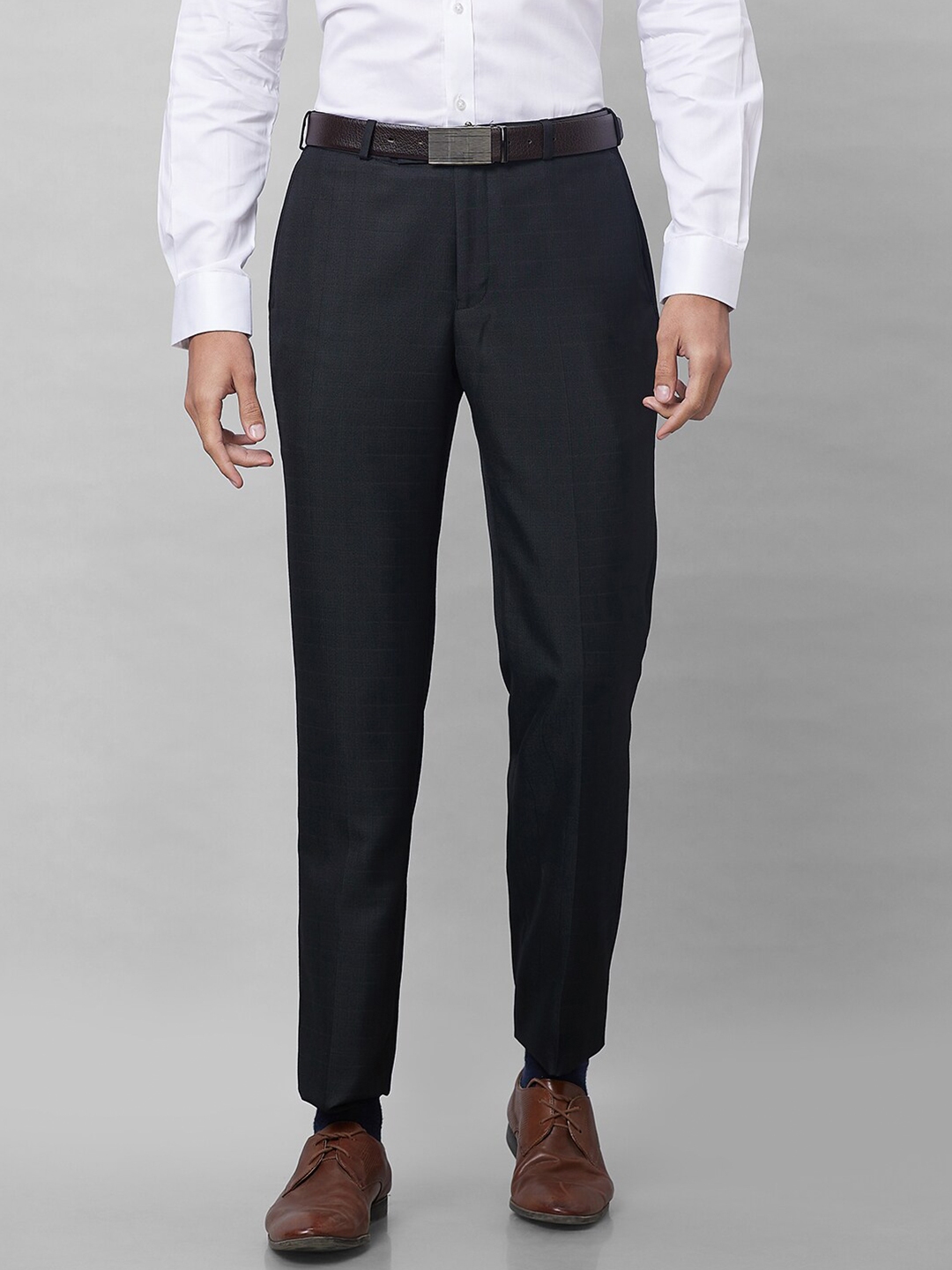 Buy Park Avenue Regular Fit Mid Rise Formal Trousers - Trousers for Men ...