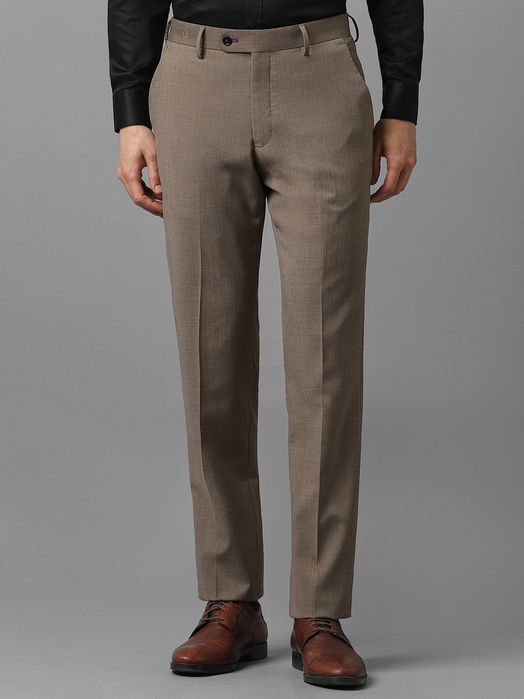 Buy Luxure By Louis Philippe Men Slim Fit Textured Self Design Formal ...
