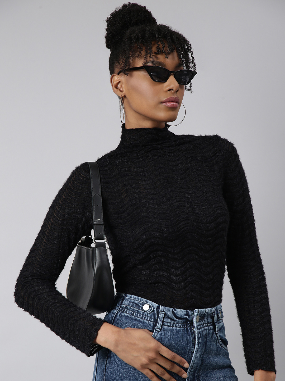 High Neck Lace Top main image 0