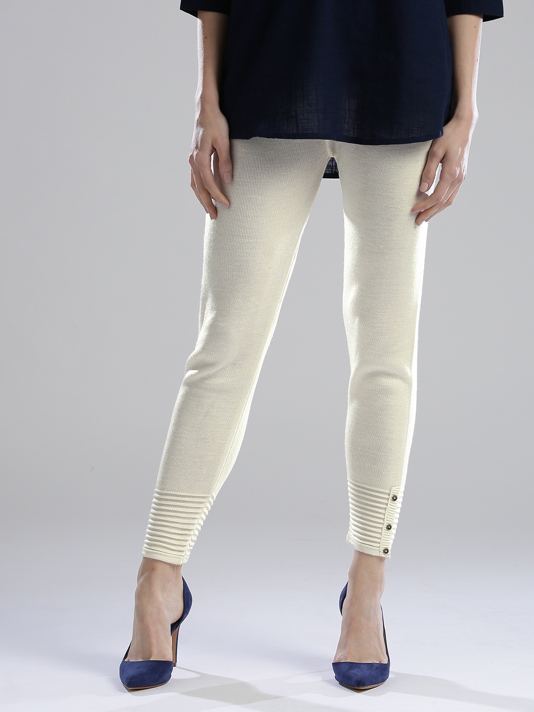 blue off white leggings