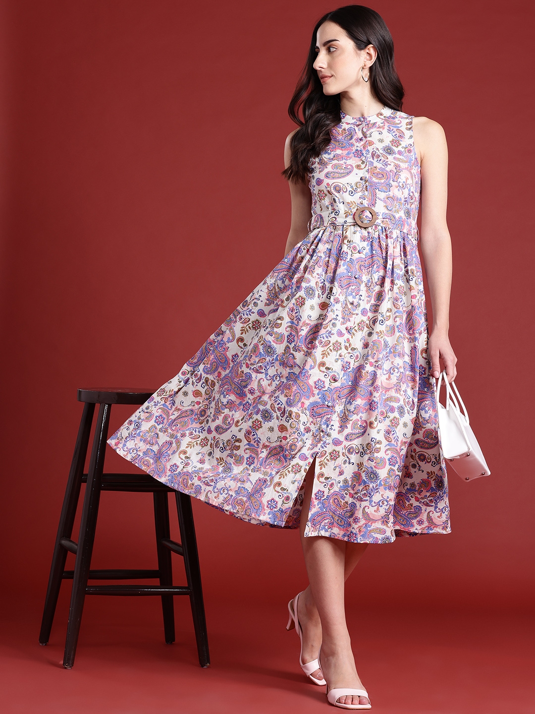 Buy All About You Pure Cotton Floral Print A Line Midi Dress - Dresses ...