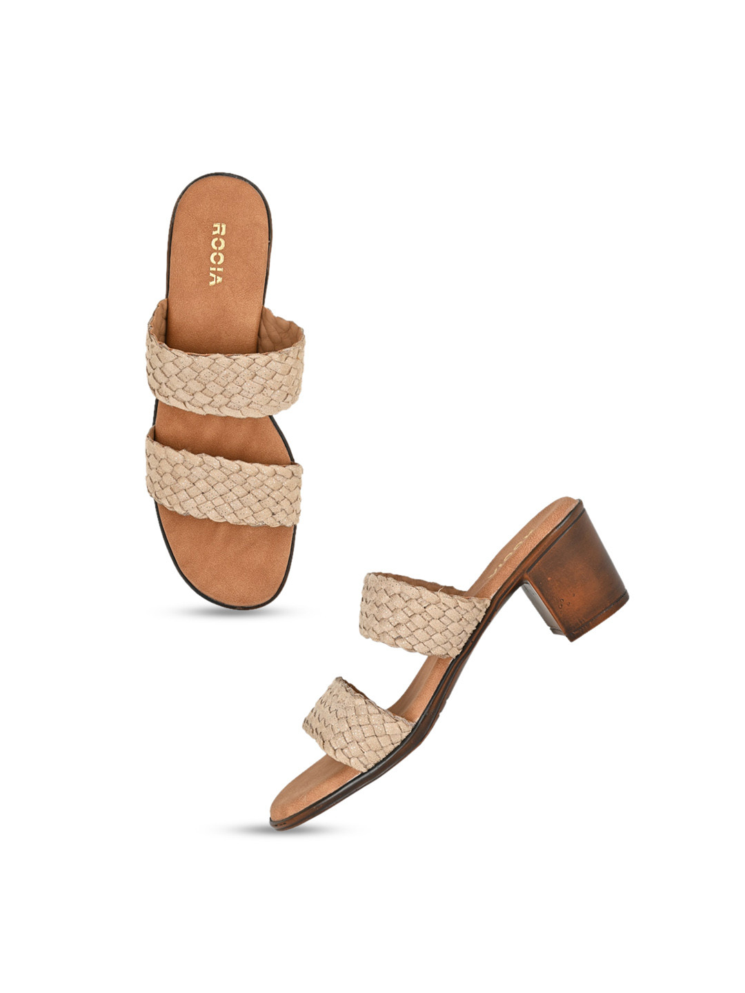 rockstud block heels