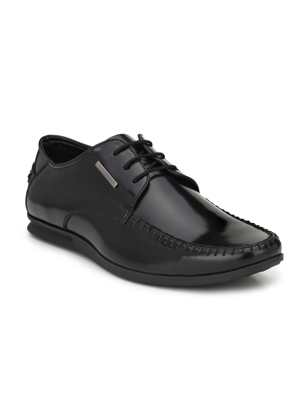 alberto torresi black formal derby shoes
