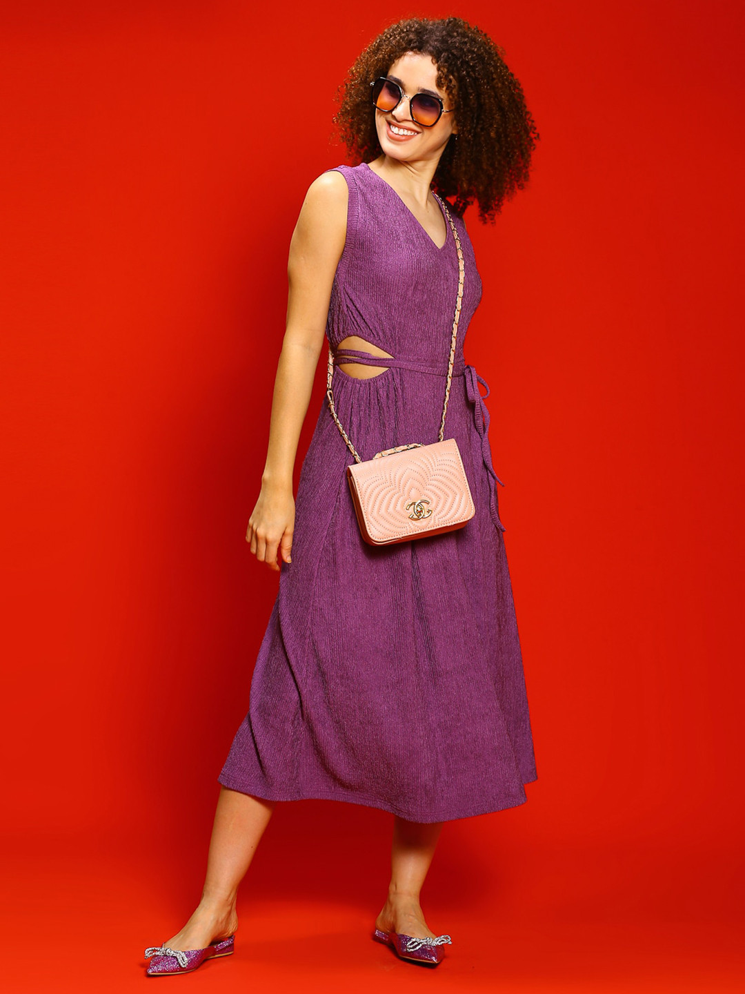 Sera Side Button Apron Dress main image 1
