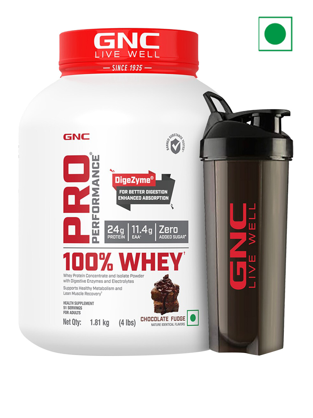 Buy GNC Pro Performance 100% Whey Protein Powder & Shaker Chocolate ...