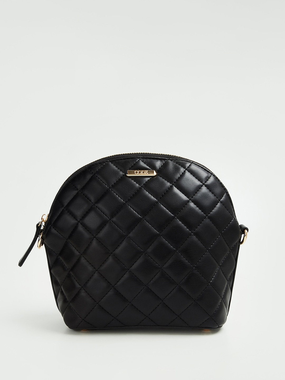 Buy CODE By Lifestyle Textured Structured Sling Bag With Quilted ...