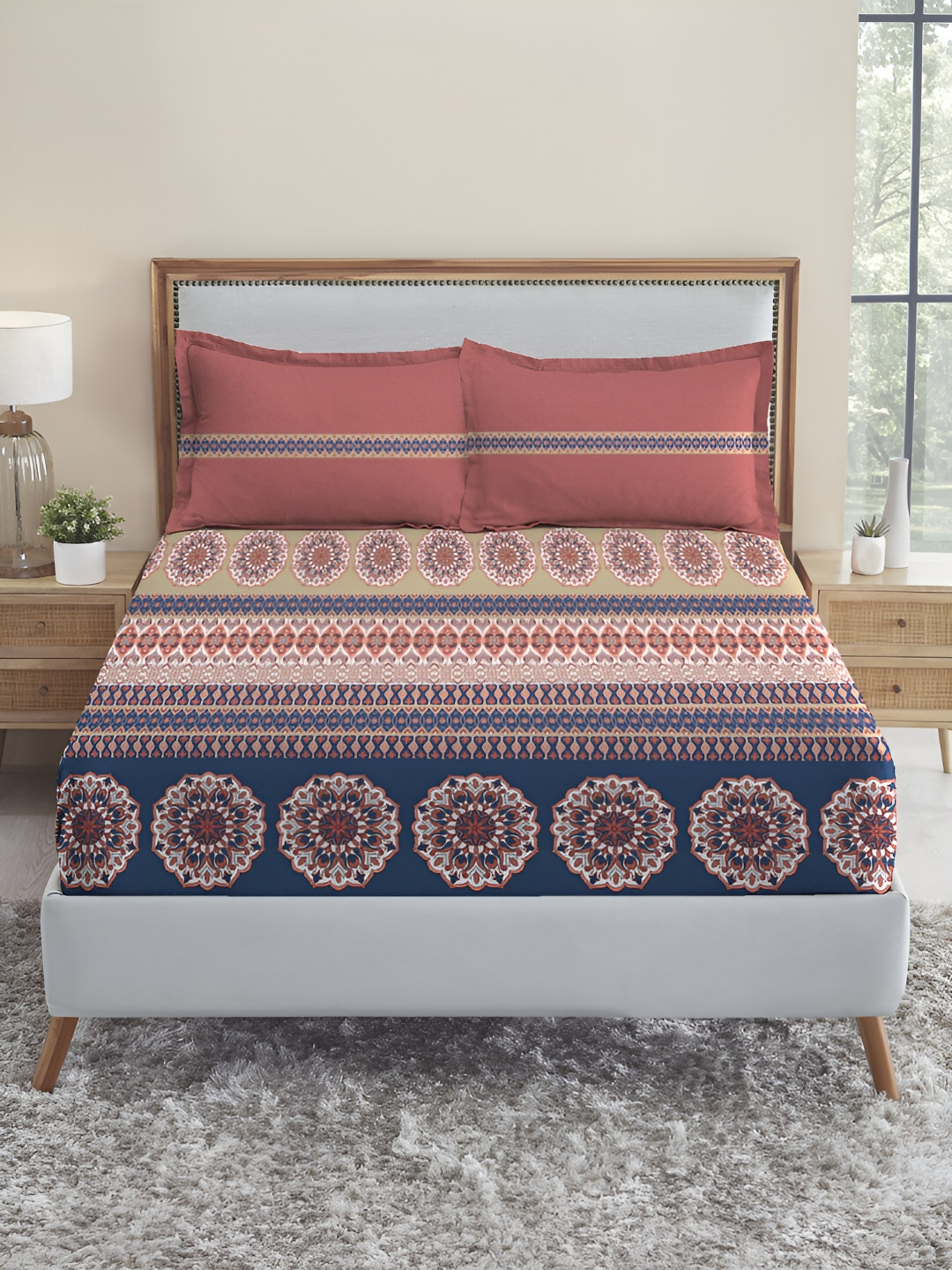 MYTRIDENT Unisex Blue Bedsheets main image 1