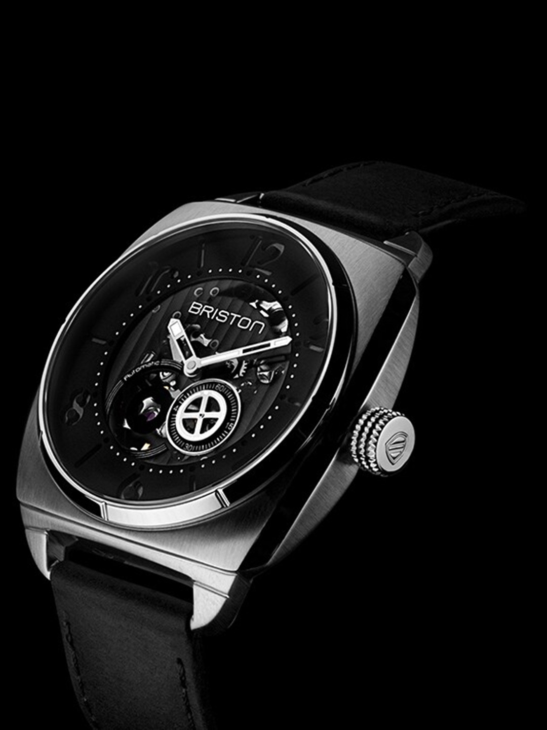 Buy BRISTON Men Leather Multi Function Automatic Motion Watch 201042.S