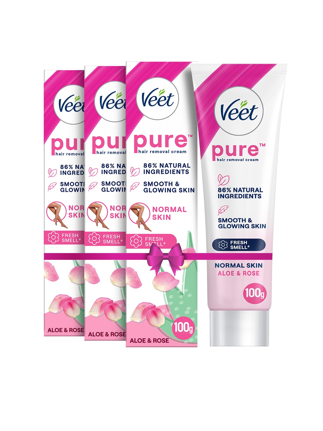 Buy Veet Set Of 3 Pure Hair Removal Cream For Normal Skin 100g Each ...