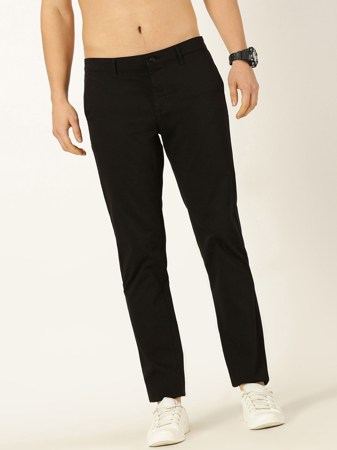 Buy Provogue Men Smart Slim Fit Easy Wash Chinos Trousers - Trousers ...