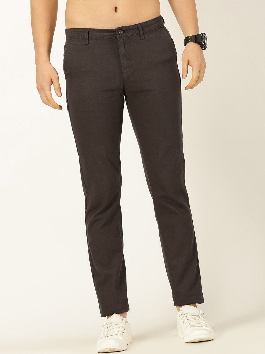 Buy Provogue Men Smart Slim Fit Easy Wash Chinos Trousers - Trousers ...