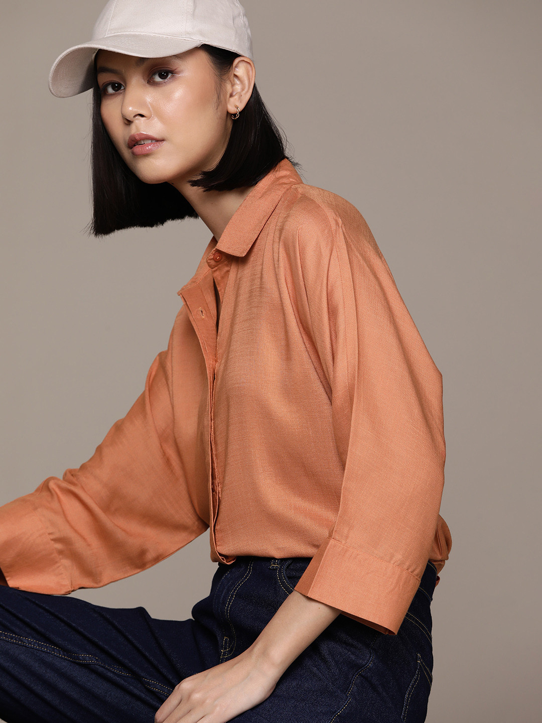 Women's Line Prints Long Sleeve Riding Style Casual Shirt main image 1