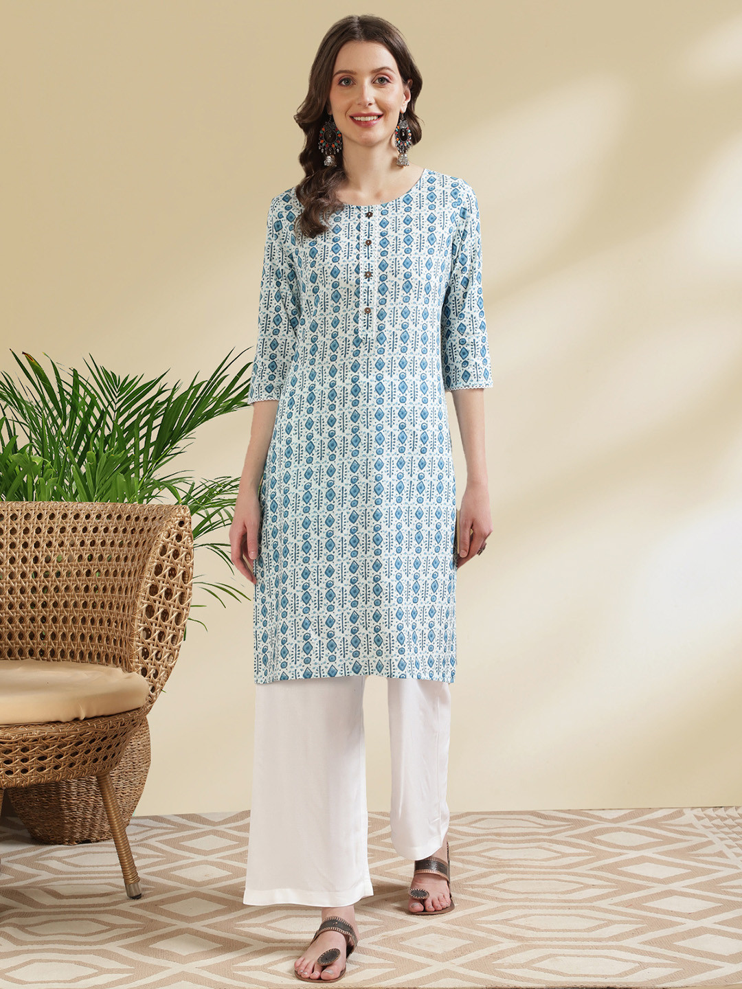 rangita Kurti dritto da donna in 100% cotone | Kurta da donna
