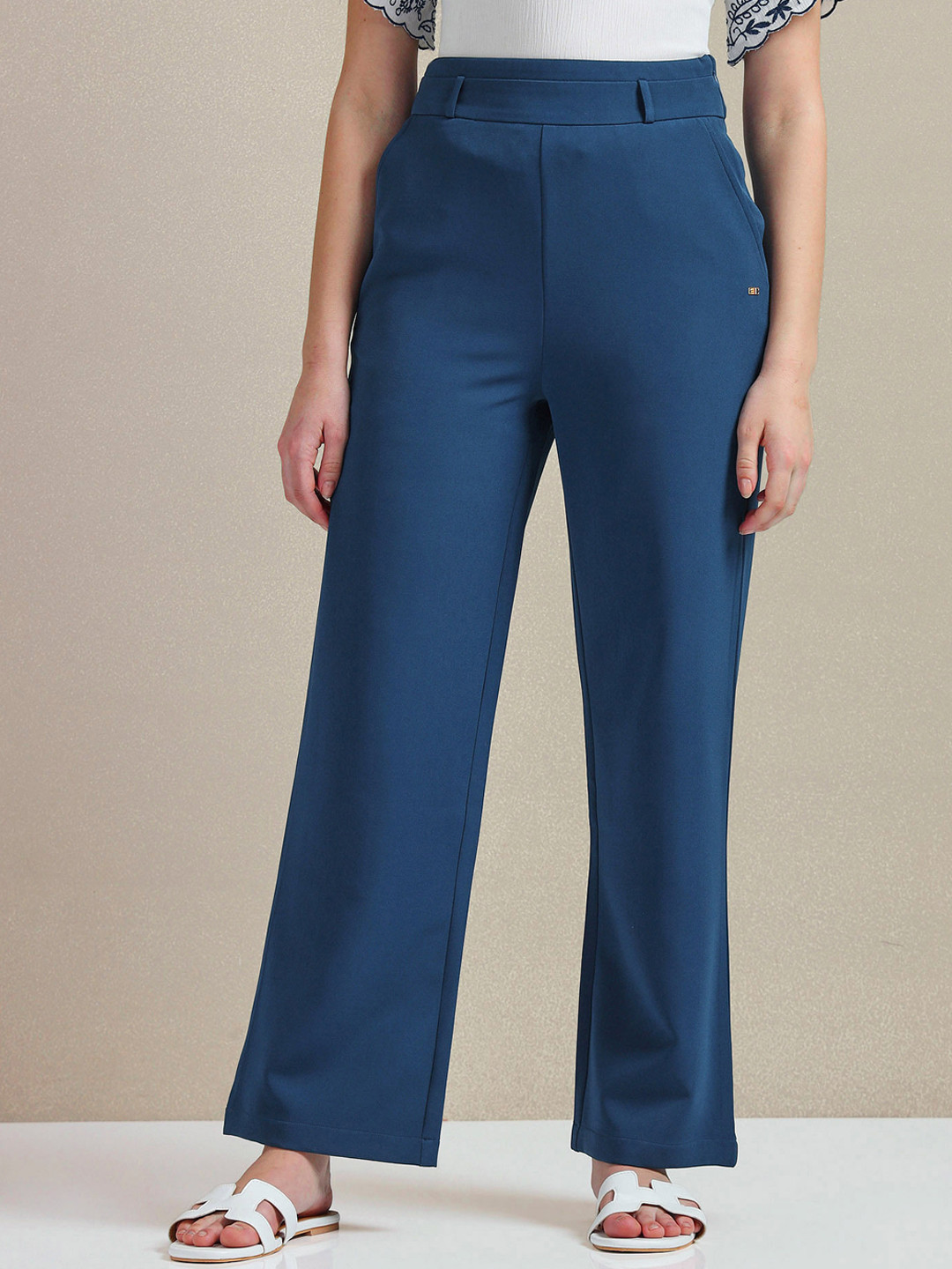 U.S. POLO ASSN. White Cotton Women's Trouser main image 1
