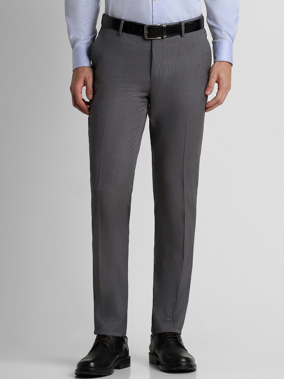 Buy Peter England Elite Men Slim Fit Formal Trousers - Trousers for Men ...