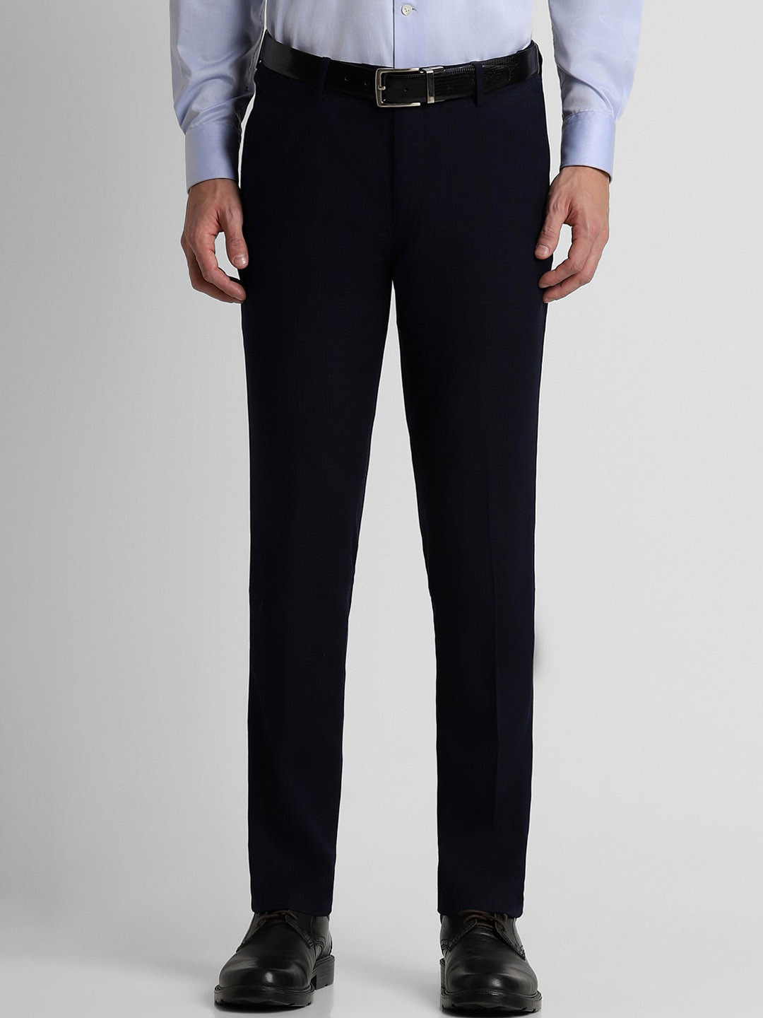 Buy Peter England Elite Men Slim Fit Formal Trousers - Trousers for Men ...