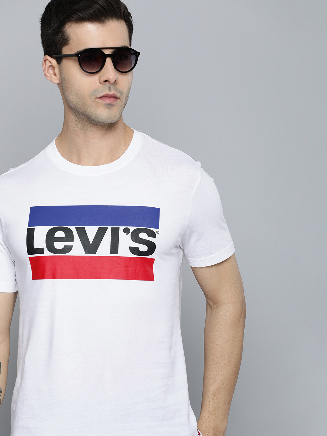 Buy Levis Brand Logo Printed Pure Cotton Slim Fit T Shirt Tshirts For 