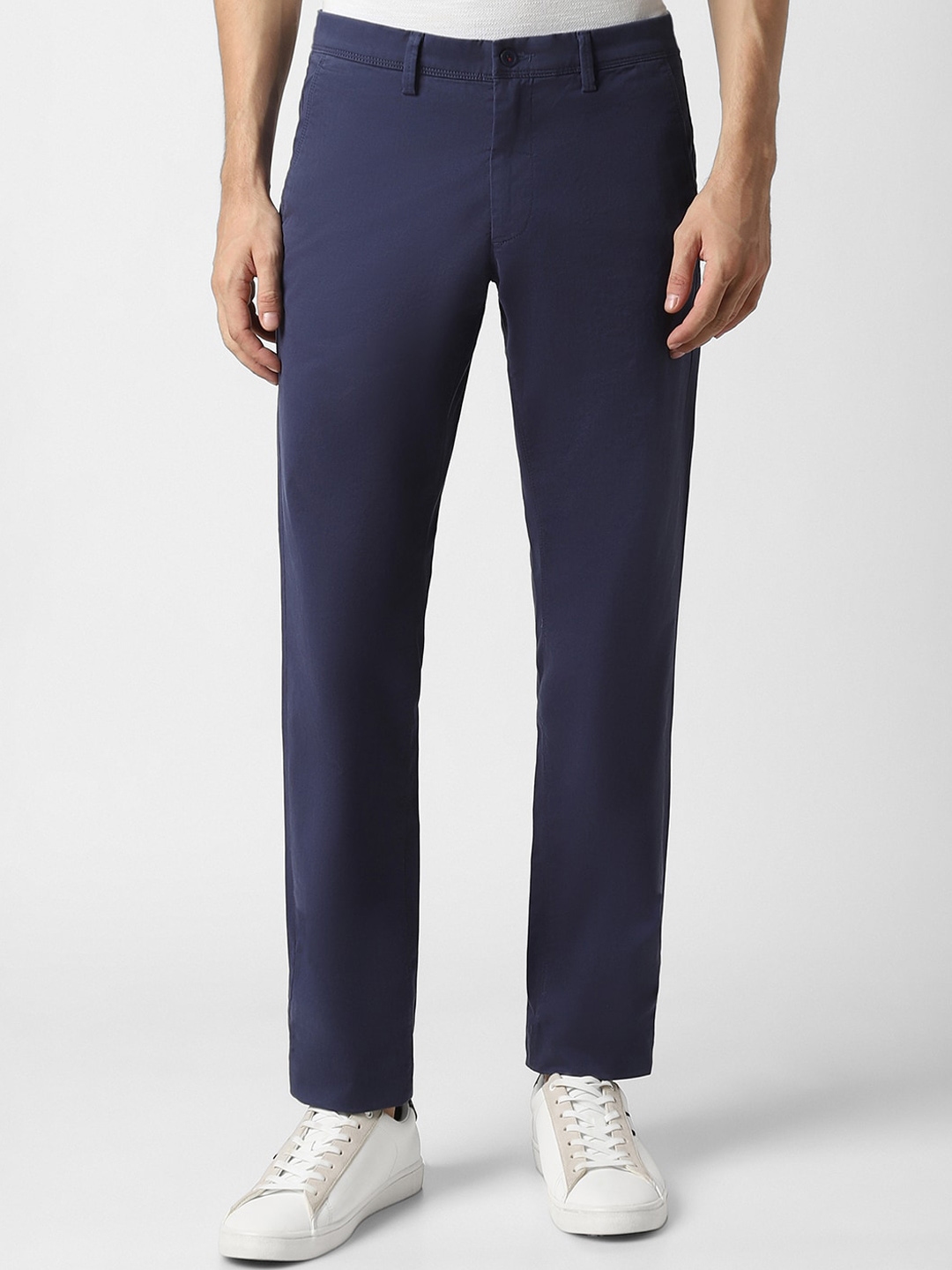 Buy Van Heusen Sport Men Mid Rise Slim Fit Cotton Trouser - Trousers ...