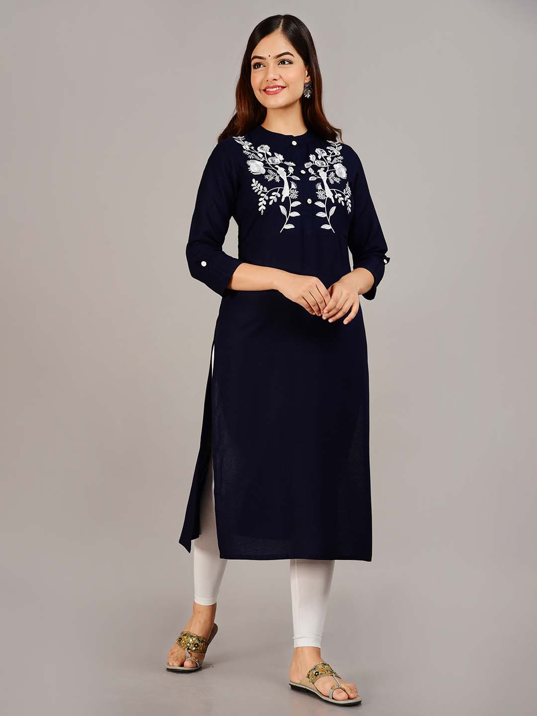 Buy NEW4U Embroidered Straight Kurta - Kurtas for Women 27428312 | Myntra