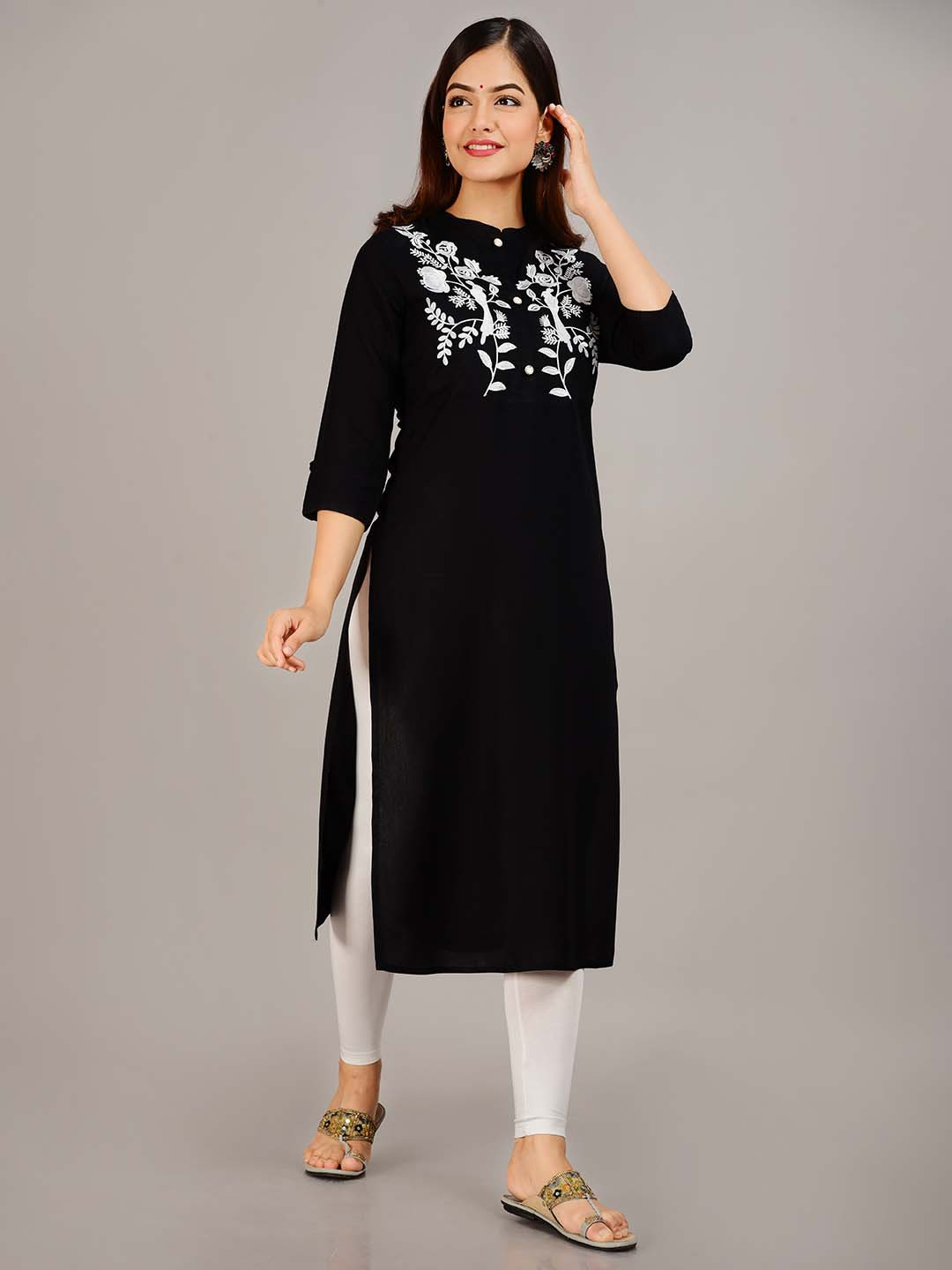 Buy NEW4U Embroidered Straight Kurta - Kurtas for Women 27428326 | Myntra