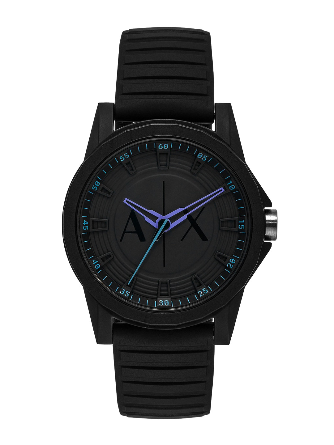 Buy Armani Exchange Men Textured Dial & Silicon Straps Analogue Watch ...