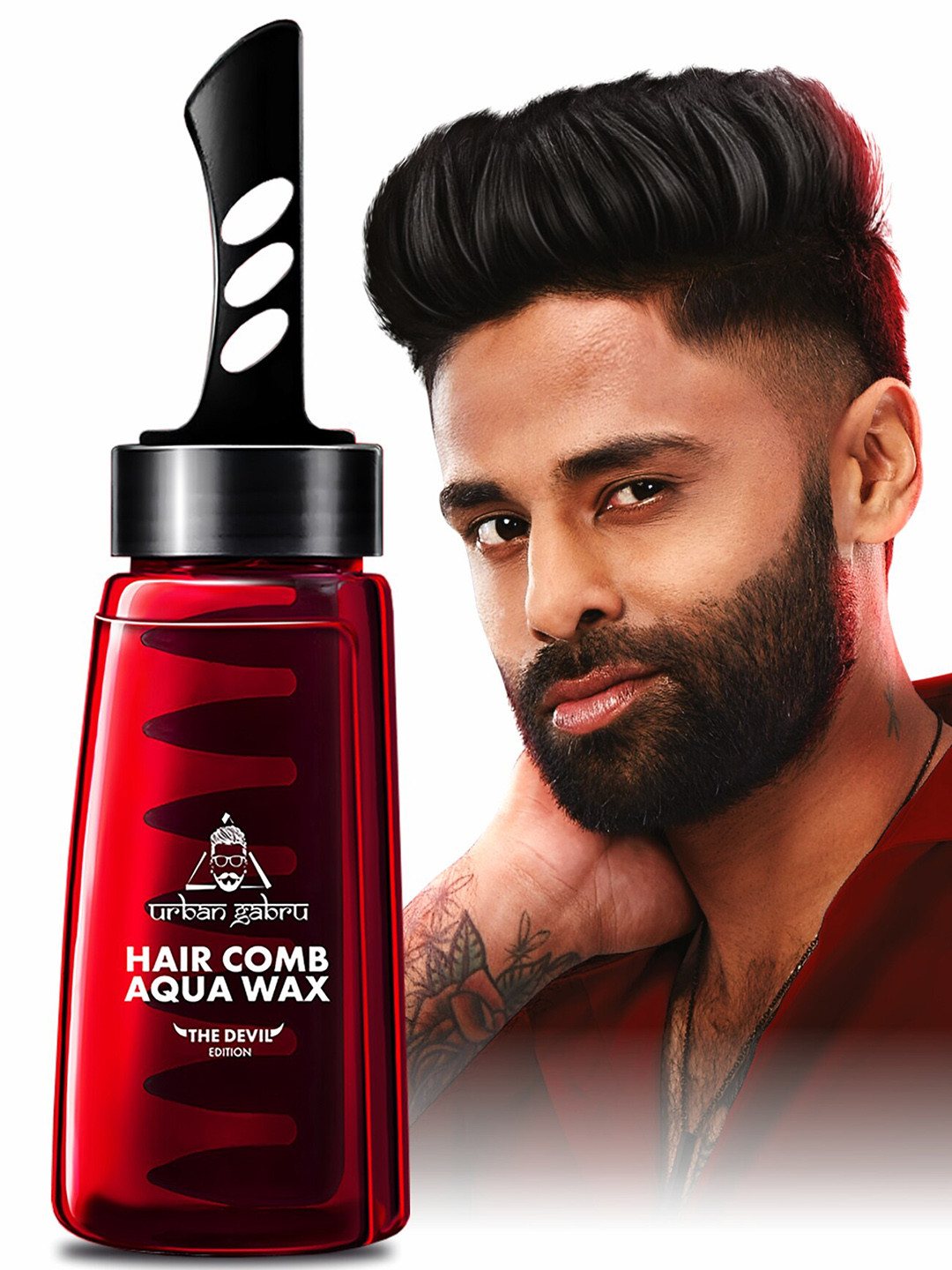 Buy URBANGABRU The Devil Edition Aqua Hair Comb Wax 260ml Hair Gels