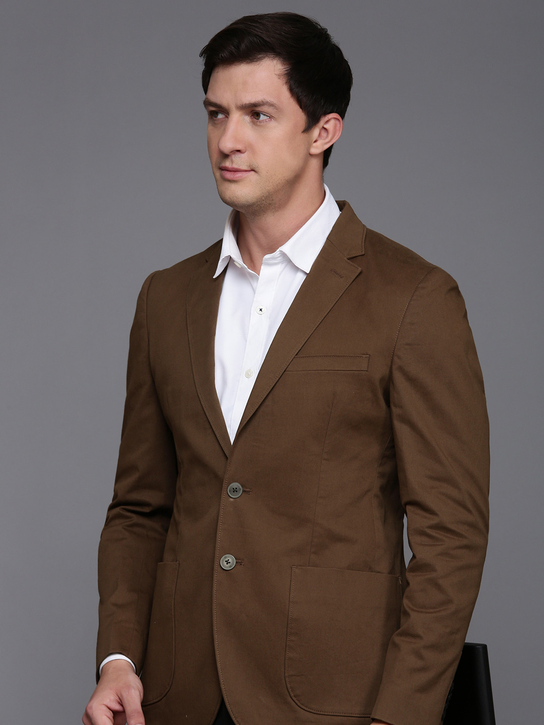 Raymond Contemporary Fit Checked Single-Breasted Formal Blazer