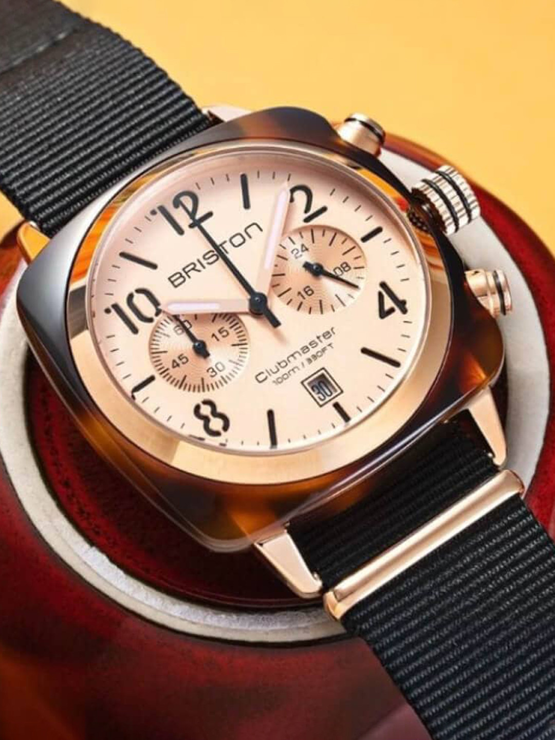 Briston Orologio 14140.PRA.T.6.NB – Unisex, Cinturino A Strisce Multicolor, Data E Giorno, 8 Mm - 3