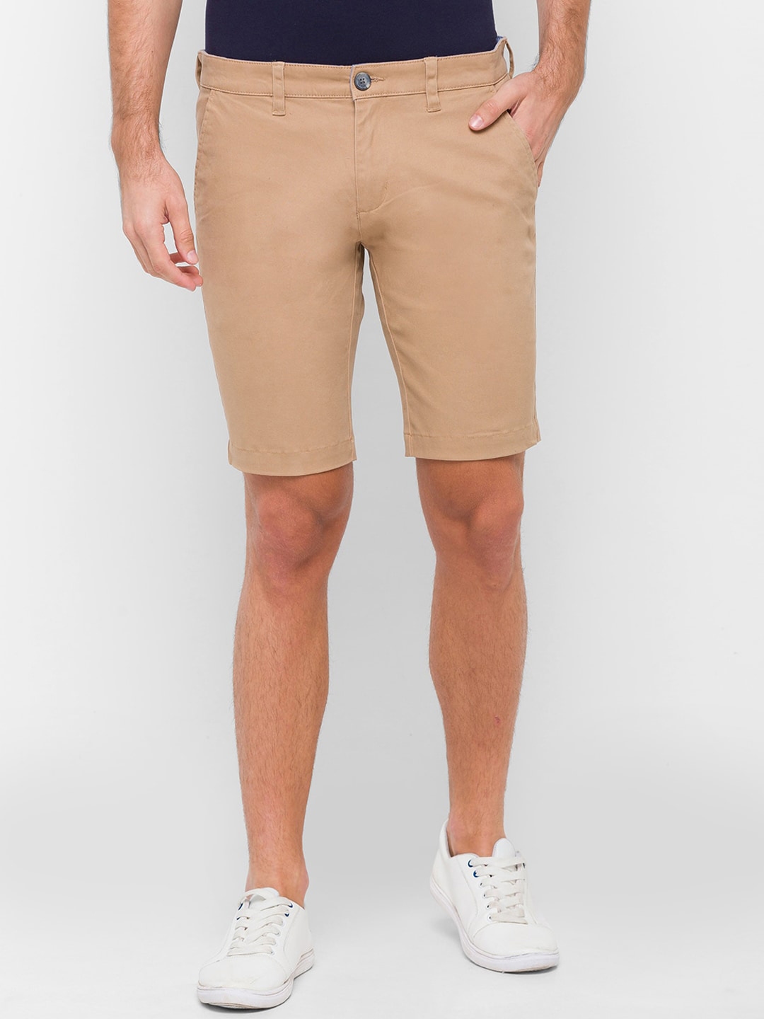 Buy GIORDANO Men Slim Fit High Rise Cotton Shorts - Shorts for Men ...