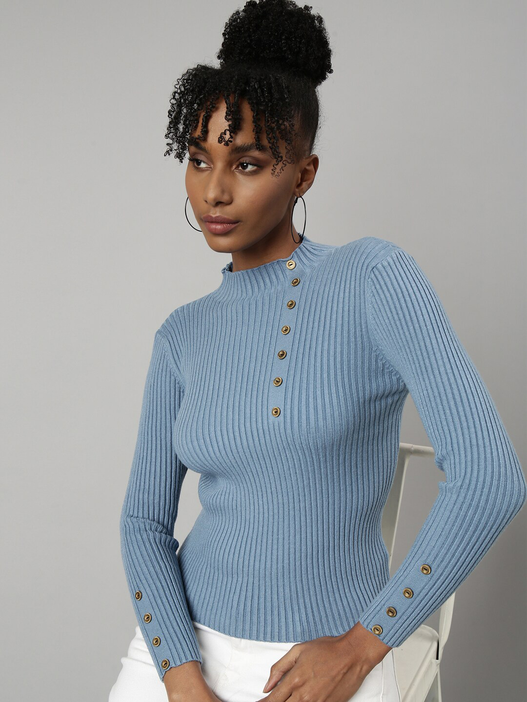 High Neck Long Sleeve Top