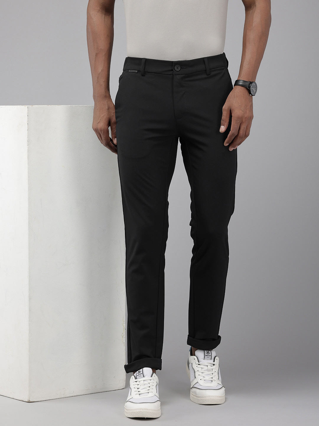 Buy U.S. Polo Assn. Men Austin Trim Fit Trousers - Trousers for Men ...