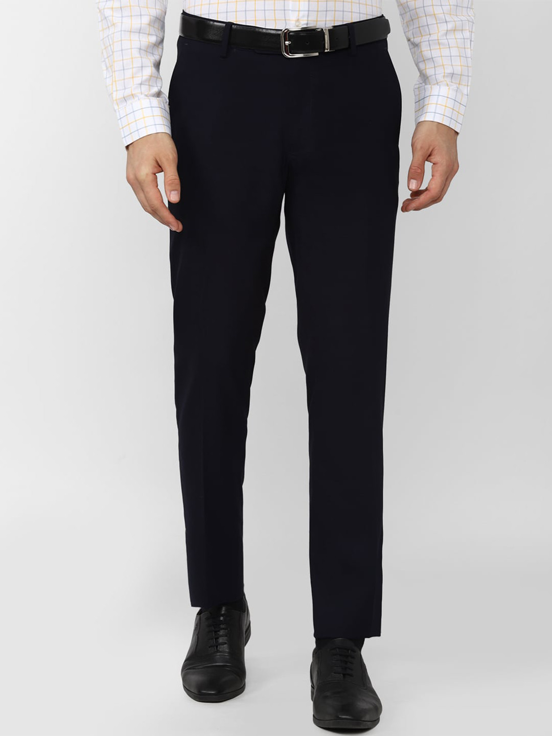 Buy Peter England Elite Men Slim Fit Trousers - Trousers for Men ...