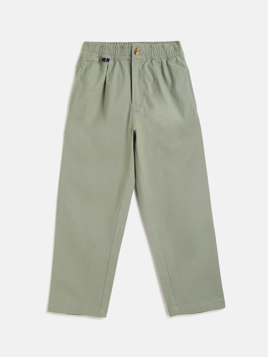 Campana Boys Otto Pull-on Cotton Pants - Military Green main image 0