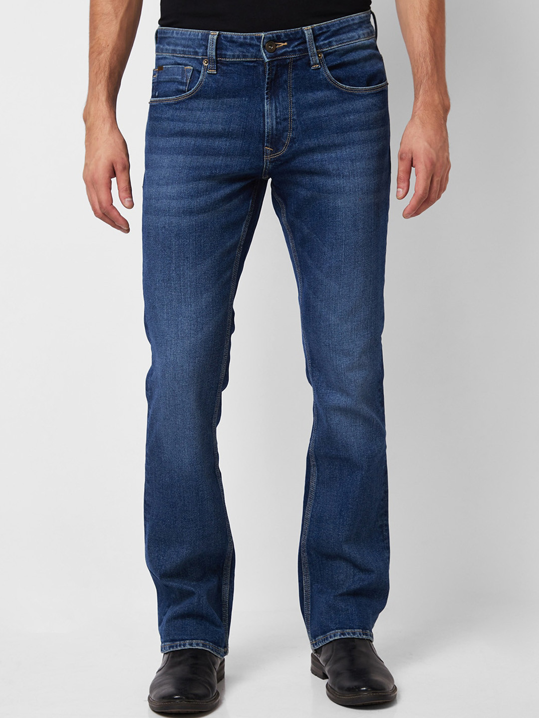 Buy SPYKAR Men Bootcut Light Fade Stretchable Jeans - Jeans for Men ...