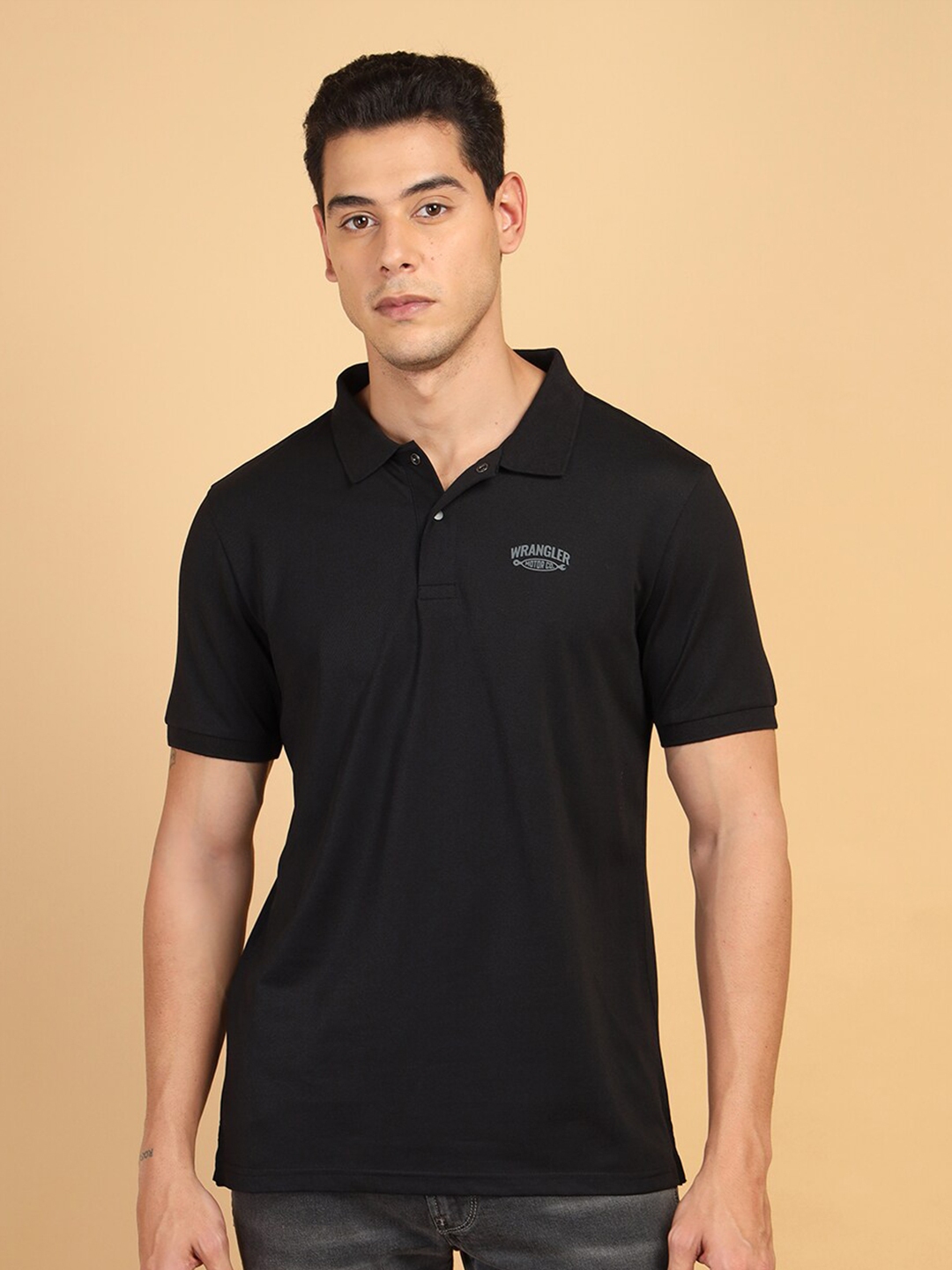 Buy Wrangler Polo Collar Short Sleeves Cotton T Shirt - Tshirts for Men ...