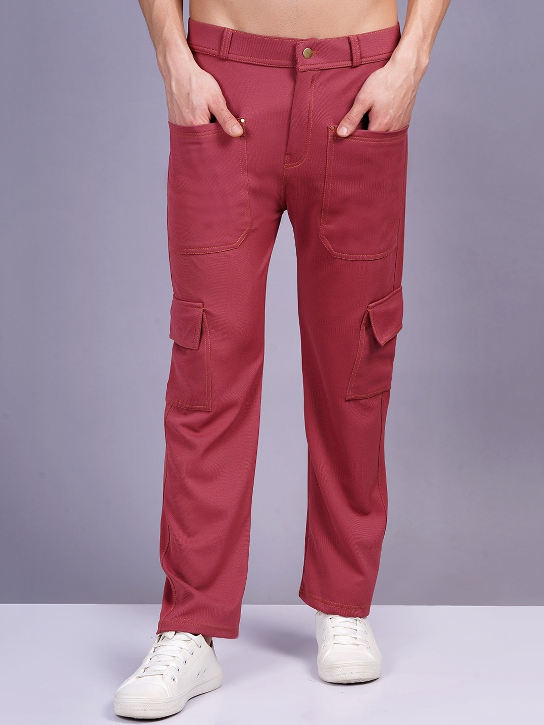 Buy WE PERFECT Men Cotton Relaxed Cargos Trousers - Trousers for Men ...