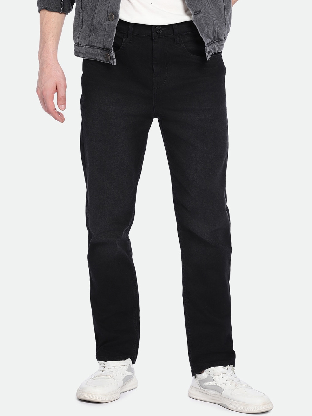 Buy Dennis Lingo Men Straight Fit Mid Rise Dark Shade Clean Look ...