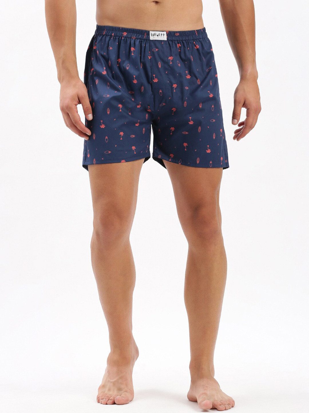 Buy SHOWOFF Printed Cotton Slim Fit Boxer 143 3_Blue - Boxers for Men ...