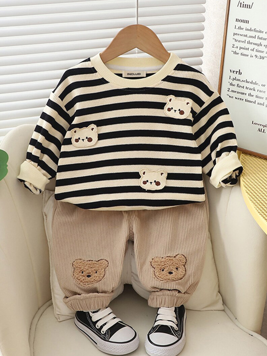 Boys Casual Layered Summer Set – Striped T-Shirt with Sleeveless Vest & Shorts main image 1