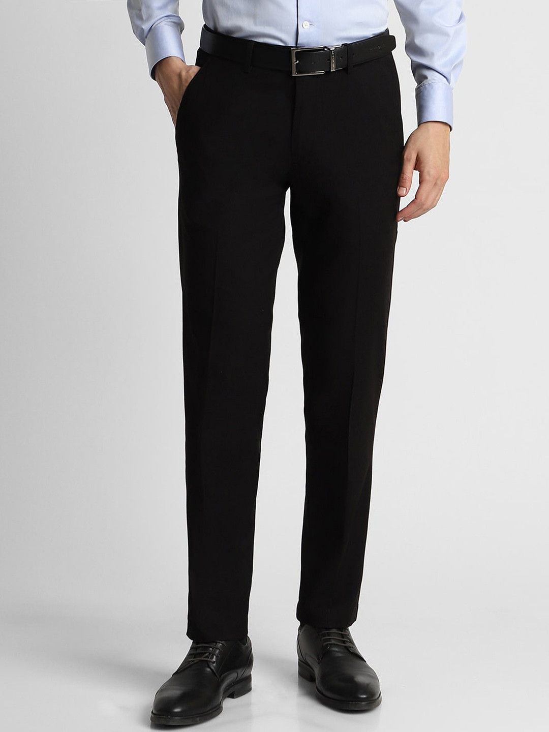 Buy Peter England Elite Men Slim Fit Mid Rise Formal Trouser - Trousers ...