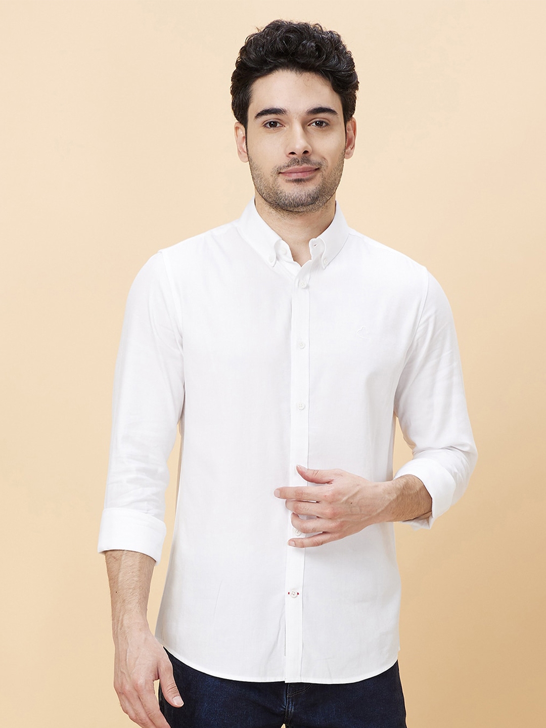 Buy Being Human Slim Fit Button Down Collar Long Sleeves Casual Shirt ...