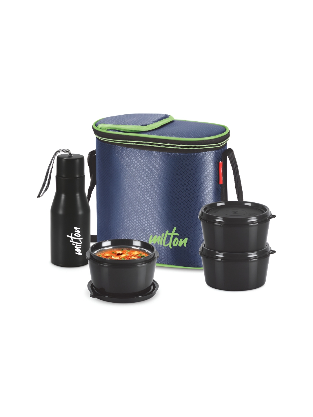 Buy Milton Blue Arista Lunch Box 3 Microwave Safe Inner Steel Tiffin