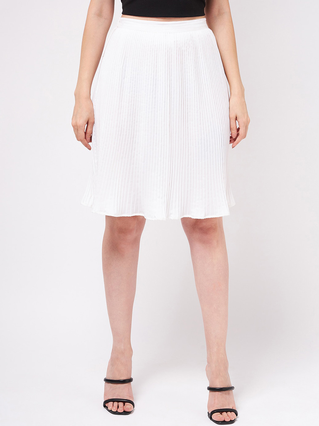 Pleated Midi Skirt Zara Peserico Pleated A-Line Midi Skirt