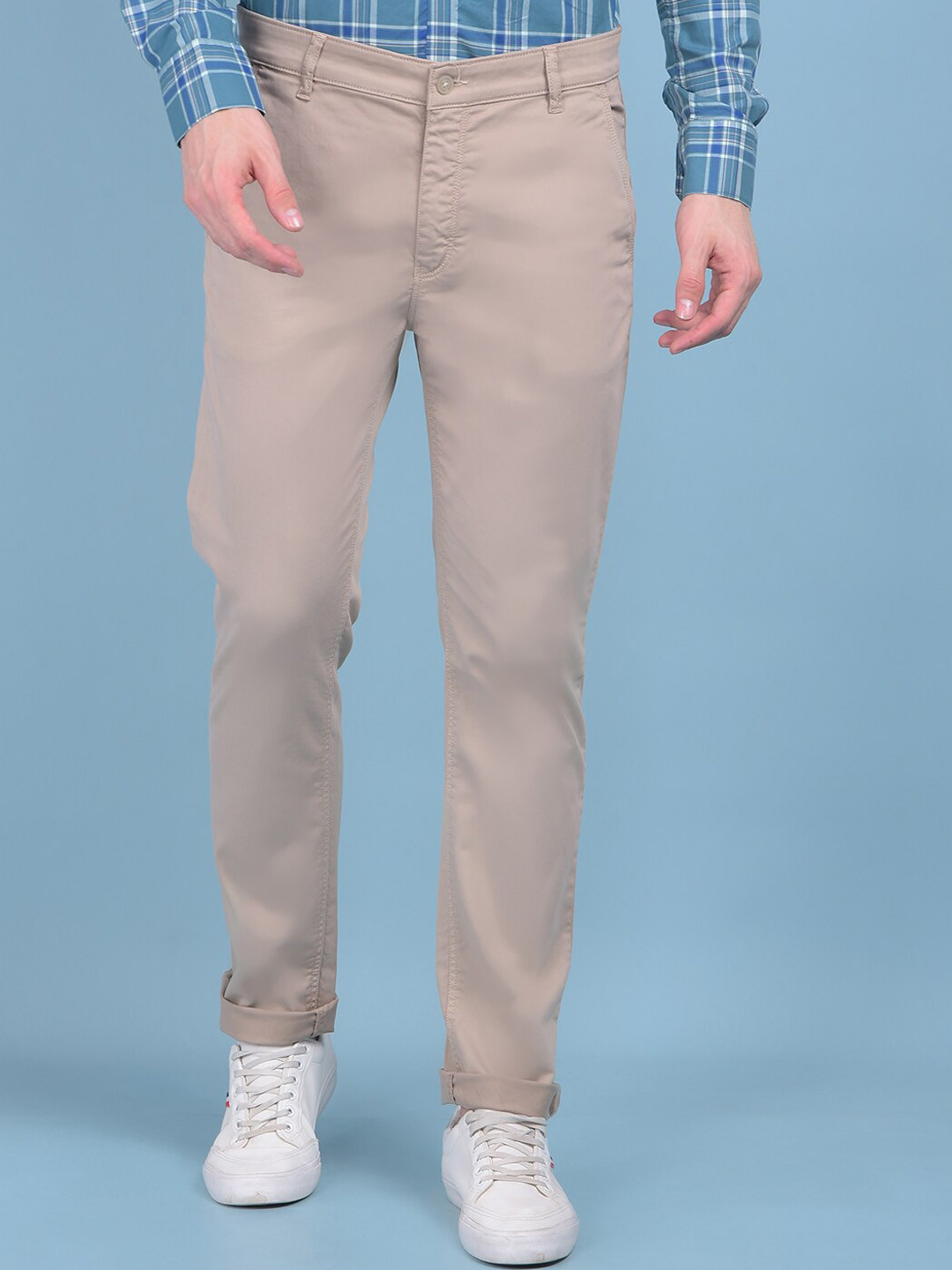 Buy Crimsoune Club Men Smart Slim Fit Easy Wash Chinos Trouser ...