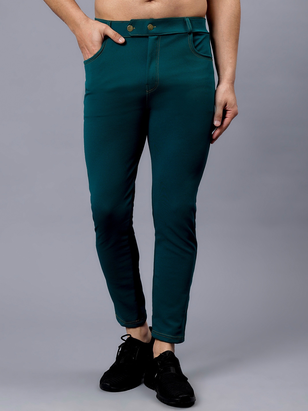 Buy WE PERFECT Men Relaxed Mid Rise Slim Fit Chinos Trouser - Trousers ...