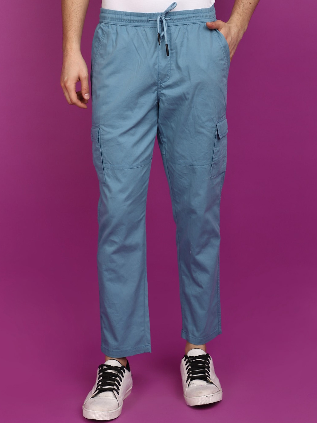Buy V Mart Men Mid Rise Regular Fit Cargo Trouser - Trousers for Men ...