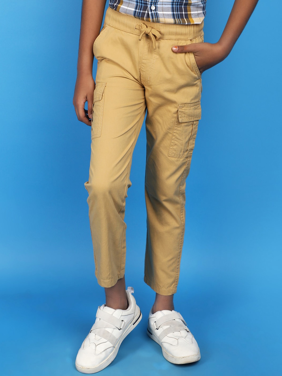 Buy V Mart Boys Mid Rise Cotton Cargos Trousers - Trousers for Boys ...